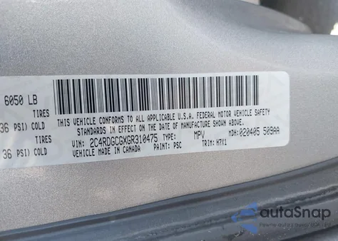 2016 Dodge Grand Caravan Sxt from USA, damaged, VIN 2C4RDGCGXGR310475